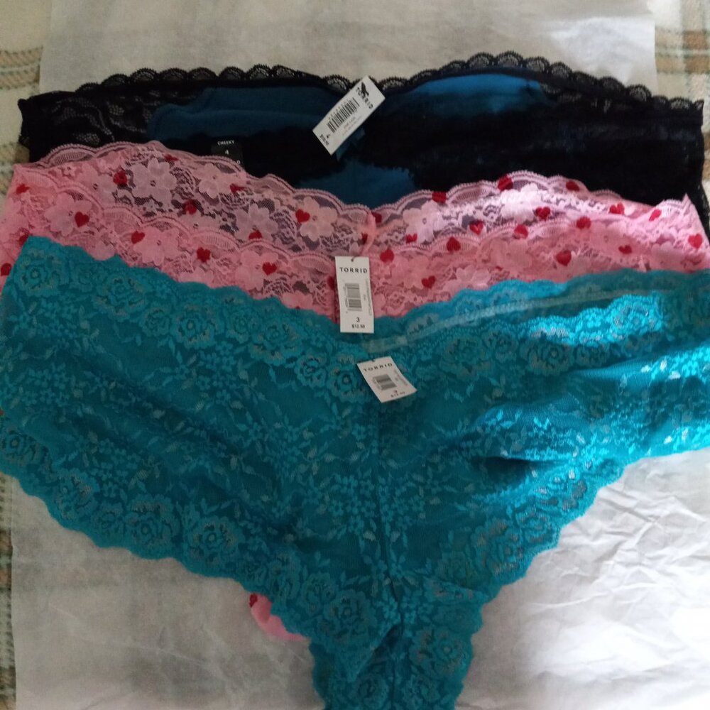 Torrid plus size panties, lot of 3, 3x, 4x